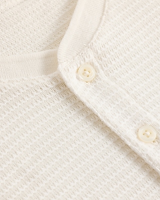 Classic Fit Textured Loose Henley