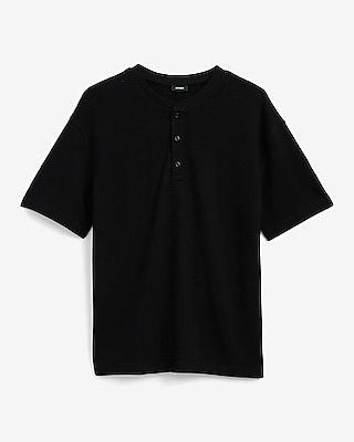 Classic Fit Textured Loose Henley