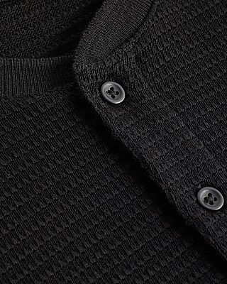 Classic Fit Textured Loose Henley