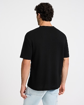 Classic Fit Textured Loose Henley