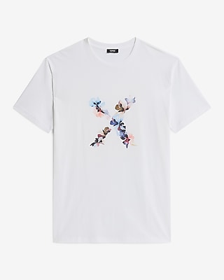 Floral X-Logo Perfect Pima Cotton T-Shirt