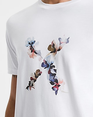 Floral X-Logo Perfect Pima Cotton T-Shirt