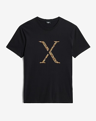 Embroidered Dot X-Logo Graphic Perfect Pima Cotton T-Shirt