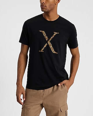 Embroidered Dot X-Logo Graphic Perfect Pima Cotton T-Shirt