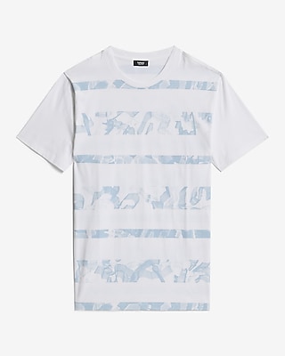 Abstract Stiped Perfect Pima Cotton T-Shirt