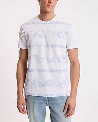 Abstract Stiped Perfect Pima Cotton T-Shirt