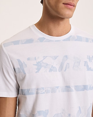 Abstract Stiped Perfect Pima Cotton T-Shirt