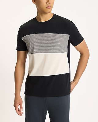 Front Striped Box Graphic T-shirt | Express