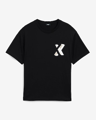 Layered X Logo Perfect Pima Cotton Graphic T-Shirt