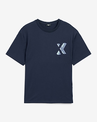 Layered X Logo Perfect Pima Cotton Graphic T-Shirt