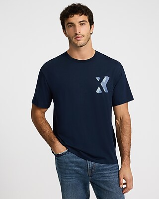 Layered X Logo Perfect Pima Cotton Graphic T-Shirt