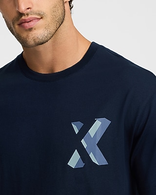 Layered X Logo Perfect Pima Cotton Graphic T-Shirt