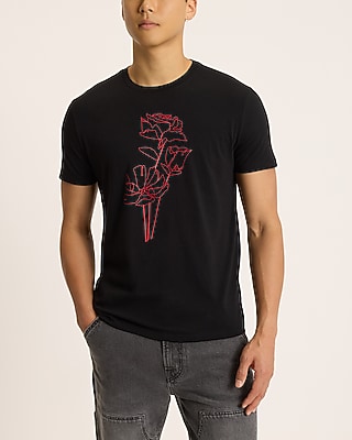 Line Rose Graphic Cotton T-shirt | Express