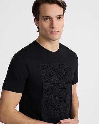 Floral Lace Perfect Pima Cotton T-shirt