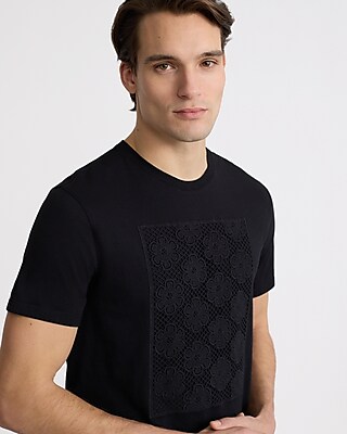 Floral Lace Perfect Pima Cotton T-shirt