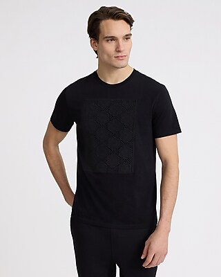 Floral Lace Perfect Pima Cotton T-shirt | Express
