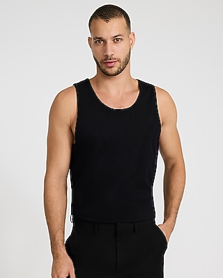 Cotton Jersey Crew Neck Tank | Express