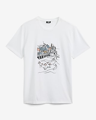 Abstract Perfect Pima Cotton Graphic T-shirt | Express