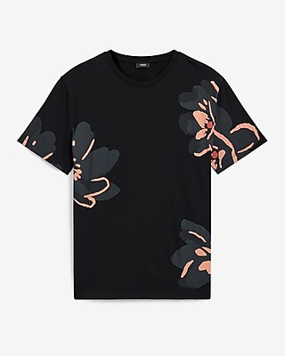 Large Floral Perfect Pima Cotton Graphic T-shirt