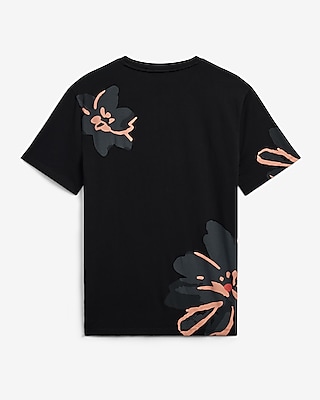 Large Floral Perfect Pima Cotton Graphic T-Shirt