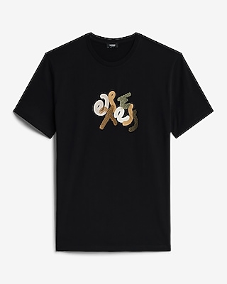 Embroidered Express Graphic Perfect Pima Cotton T-shirt