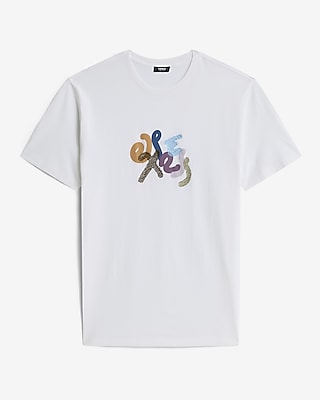 Embroidered Express Graphic Perfect Pima Cotton T-Shirt