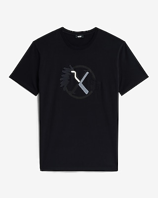 Embroidered Abstract X-Logo Graphic Perfect Pima Cotton T-Shirt