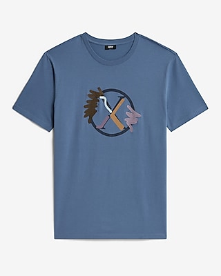 Embroidered Abstract X-logo Graphic Perfect Pima Cotton T-shirt