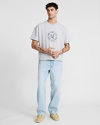 Athletic Club X-Logo Graphic Premium Weight Cropped Loose T-Shirt