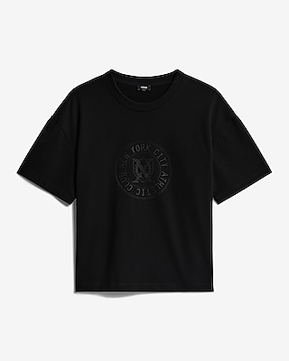 Athletic Club X-Logo Graphic Premium Weight Cropped Loose T-Shirt