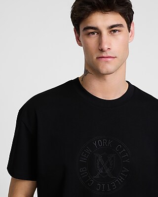 Athletic Club X-Logo Graphic Premium Weight Cropped Loose T-Shirt