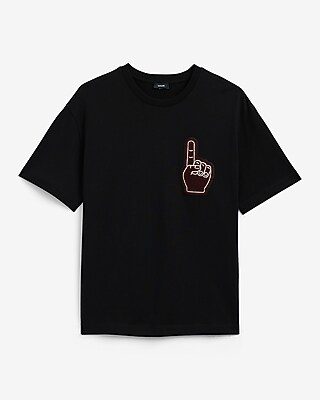 Foam Finger Patch Classic Fit Premium Weight Graphic T-Shirt