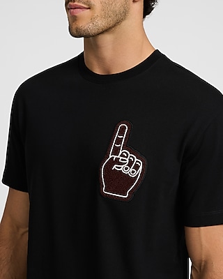 Foam Finger Patch Classic Fit Premium Weight Graphic T-Shirt