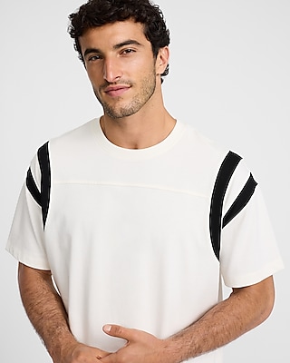 Shoulder Striped Back Graphic Classic Fit Premium Weight T-Shirt