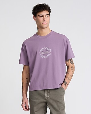 Embroidered Athletic Club Graphic Heavyweight Cropped Loose T-shirt