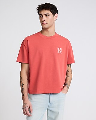 Embroidered X-Logo Chest Graphic Premium Weight Cropped Loose T-Shirt