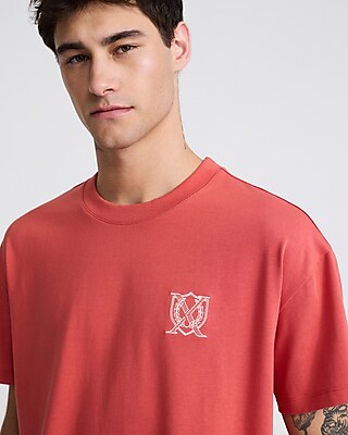 Embroidered X-Logo Chest Graphic Premium Weight Cropped Loose T-Shirt