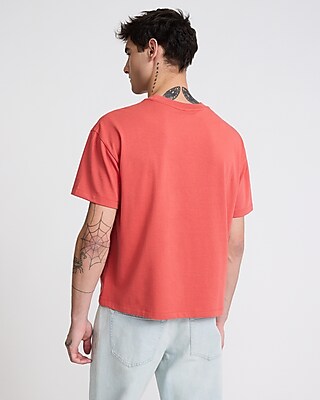 Embroidered X-Logo Chest Graphic Premium Weight Cropped Loose T-Shirt