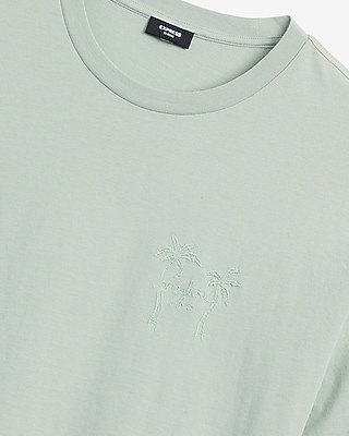 Classic Fit Embroidered Cotton Graphic T-shirt | Express