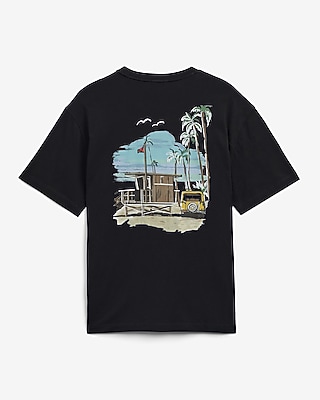 Classic Fit Cotton Lifeguard Tower Graphic T-Shirt