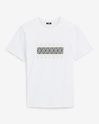 Abstract X Fence Logo Graphic T-Shirt