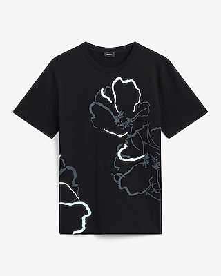 Abstract Flower Graphic T-Shirt