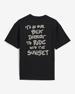 Classic Fit Into The Sunset Black Graphic T-Shirt