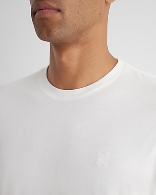 Embroidered X Logo Chest Graphic Perfect Pima Cotton T-Shirt