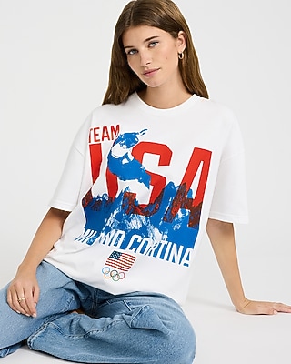 Team USA Winter Olympics Snowboarding Cotton Graphic T-Shirt
