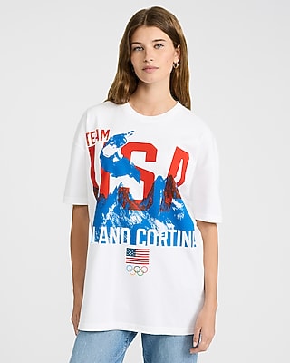 Team USA Winter Olympics Snowboarding Cotton Graphic T-Shirt