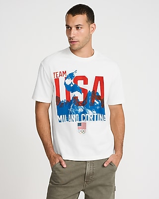 Team USA Winter Olympics Snowboarding Cotton Graphic T-Shirt