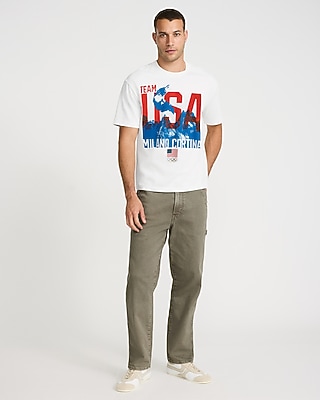 Team USA Winter Olympics Snowboarding Cotton Graphic T-Shirt