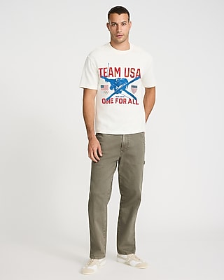 Team USA Winter Olympics Skiing Cotton Graphic T-Shirt