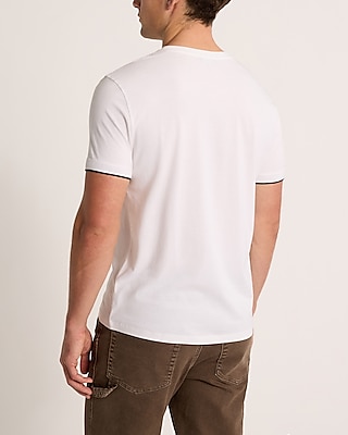 Pointelle Tipped Perfect Pima Cotton Henley